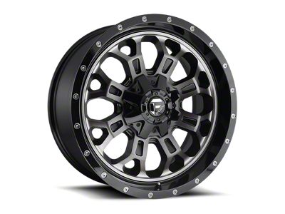 Fuel Wheels Crush Matte Black Machined 8-Lug Wheel; 20x9; 1mm Offset (11-16 F-350 Super Duty SRW)