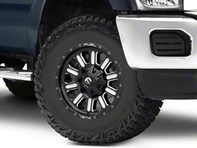 Fuel Wheels Hardline Gloss Black Milled 8-Lug Wheel; 17x9; 1mm Offset (11-16 F-350 Super Duty SRW)