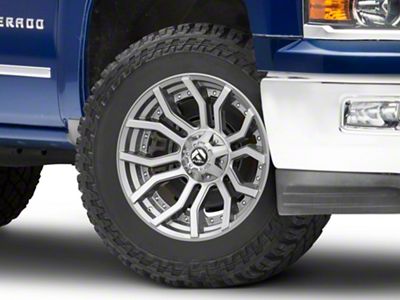 Fuel Wheels Rage Platinum Brushed Gunmetal 6-Lug Wheel; 20x10; -18mm Offset (14-18 Silverado 1500)