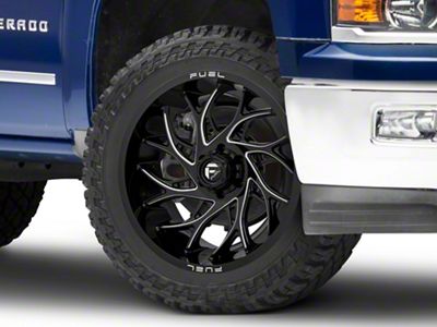 Fuel Wheels Runner Gloss Black Milled 6-Lug Wheel; 22x12; -44mm Offset (14-18 Silverado 1500)