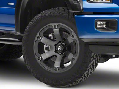 Fuel Wheels Beast Matte Black Machined 6-Lug Wheel; 20x9; 20mm Offset (15-20 F-150)