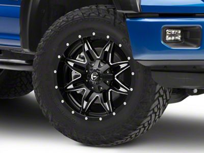 Fuel Wheels Lethal Satin Black Milled 6-Lug Wheel; 20x9; 20mm Offset (15-20 F-150)