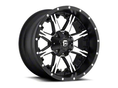 Fuel Wheels NUTZ Matte Black Machined 8-Lug Wheel; 20x10; -24mm Offset (17-22 F-350 Super Duty SRW)