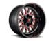 Fuel Wheels Stroke Gloss Black and Red 8-Lug Wheel; 20x10; -18mm Offset (17-22 F-250 Super Duty)