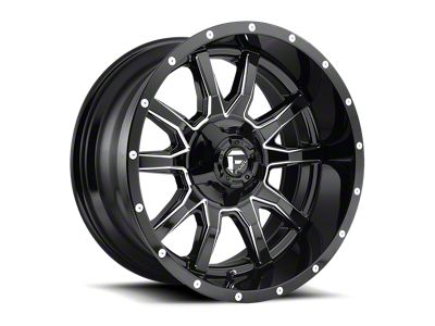 Fuel Wheels Vandal Gloss Black Milled 8-Lug Wheel; 20x9; 20mm Offset (17-22 F-350 Super Duty SRW)