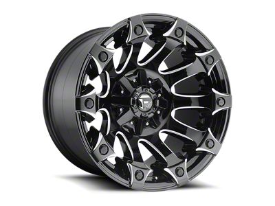 Fuel Wheels Battle Axe Gloss Black Milled 8-Lug Wheel; 20x9; 1mm Offset (17-22 F-250 Super Duty)