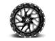 Fuel Wheels Triton Gloss Black Milled 8-Lug Wheel; 20x9; 1mm Offset (17-22 F-250 Super Duty)