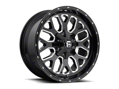 Fuel Wheels Titan Gloss Black Milled 6-Lug Wheel; 18x9; 1mm Offset (19-25 Sierra 1500)