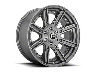 Fuel Wheels Rogue Platinum Brushed Gunmetal 6-Lug Wheel; 20x9; 1mm Offset (19-25 Sierra 1500)