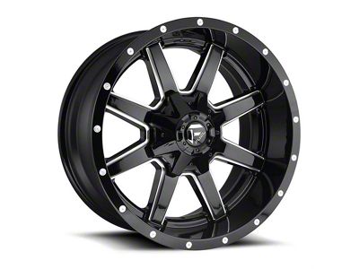 Fuel Wheels Maverick Gloss Black Milled 8-Lug Wheel; 22x10; 10mm Offset (20-25 Sierra 2500 HD)