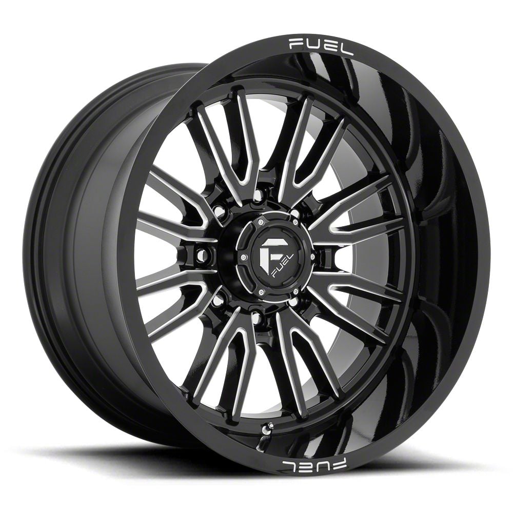 Fuel Wheels Silverado 2500 Clash Gloss Black Milled 8-Lug Wheel; 22x12 ...