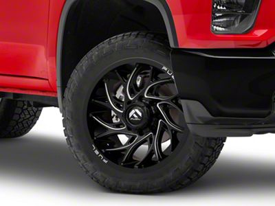 Fuel Wheels Runner Gloss Black Milled 8-Lug Wheel; 22x10; -18mm Offset (20-25 Silverado 2500 HD)