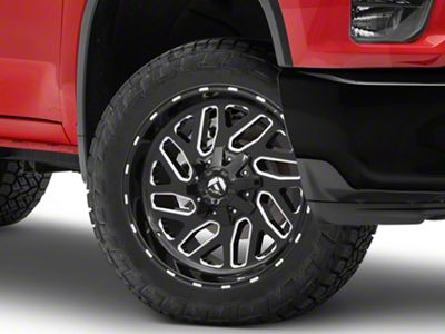 Fuel Wheels Triton Gloss Black Milled 8-Lug Wheel; 22x10; -18mm Offset (20-24 Silverado 2500 HD)