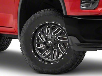 Fuel Wheels Triton Gloss Black Milled 8-Lug Wheel; 20x9; 20mm Offset (20-25 Silverado 2500 HD)