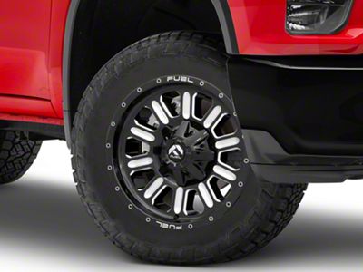 Fuel Wheels Hardline Gloss Black Milled 8-Lug Wheel; 20x9; 20mm Offset (20-25 Silverado 3500 HD SRW)