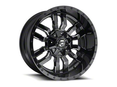 Fuel Wheels Sledge Gloss Black Milled 8-Lug Wheel; 20x9; 20mm Offset (20-24 Silverado 3500 HD SRW)