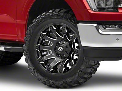 Fuel Wheels Battle Axe Gloss Black Milled 6-Lug Wheel; 20x12; -44mm Offset (21-25 F-150)