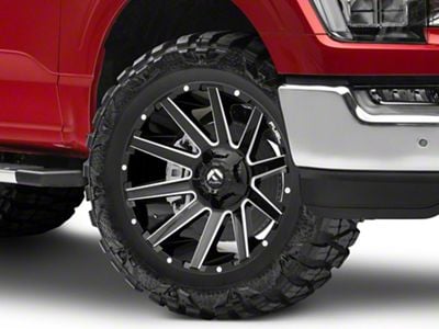 Fuel Wheels Contra Gloss Black Milled 6-Lug Wheel; 20x9; 2mm Offset (21-25 F-150)