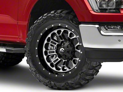 Fuel Wheels Crush Matte Black Machined 6-Lug Wheel; 20x9; 20mm Offset (21-25 F-150)