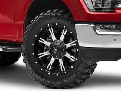 Fuel Wheels NUTZ Matte Black Machined 6-Lug Wheel; 20x9; 20mm Offset (21-25 F-150)