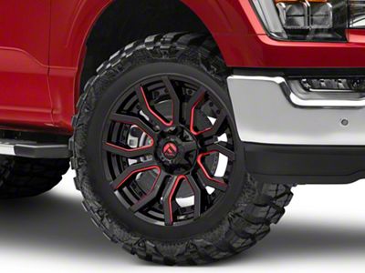 Fuel Wheels Rage Gloss Black Red Tinted 6-Lug Wheel; 20x9; 1mm Offset (21-24 F-150)