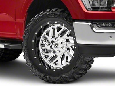 Fuel Wheels Triton Chrome with Gloss Black Lip 6-Lug Wheel; 20x10; -19mm Offset (21-24 F-150)
