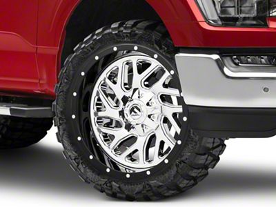 Fuel Wheels Triton Chrome with Gloss Black Lip 6-Lug Wheel; 22x10; -13mm Offset (21-25 F-150)