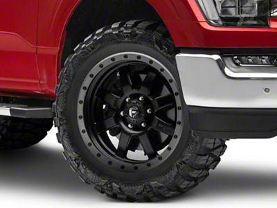 Fuel Wheels Trophy Matte Black with Anthracite Ring 6-Lug Wheel; 20x9; 20mm Offset (21-25 F-150)