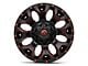 Fuel Wheels Assault Matte Black Red Milled 6-Lug Wheel; 17x8.5; 14mm Offset (2024 Ranger)