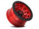 Fuel Wheels Covert Candy Red with Black Bead Ring 6-Lug Wheel; 17x9; 1mm Offset (2024 Ranger)