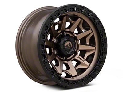 Fuel Wheels Covert Matte Bronze with Black Bead Ring 6-Lug Wheel; 17x9; 1mm Offset (24-25 Ranger)