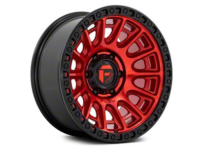 Fuel Wheels Cycle Candy Red with Black Ring 6-Lug Wheel; 20x9; 1mm Offset (2024 Ranger)