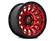 Fuel Wheels Cycle Candy Red with Black Ring 6-Lug Wheel; 20x9; 1mm Offset (2024 Ranger)