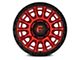 Fuel Wheels Cycle Candy Red with Black Ring 6-Lug Wheel; 20x9; 1mm Offset (2024 Ranger)