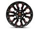 Fuel Wheels Flame Gloss Black Milled with Red Accents 6-Lug Wheel; 20x10; -18mm Offset (2024 Ranger)