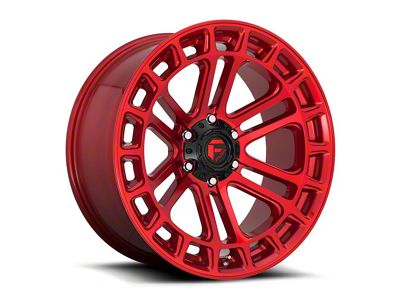 Fuel Wheels Heater Candy Red Machined 6-Lug Wheel; 18x9; 1mm Offset (2024 Ranger)