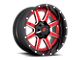 Fuel Wheels Maverick Candy Red with Gloss Black Lip 6-Lug Wheel; 20x10; -19mm Offset (24-25 Ranger)