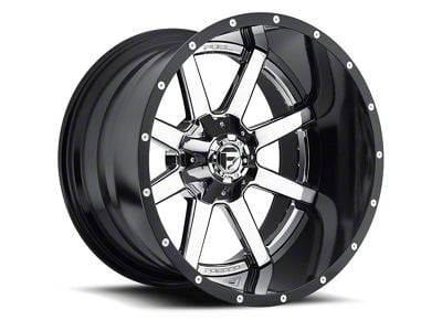 Fuel Wheels Maverick Chrome with Gloss Black Lip 6-Lug Wheel; 22x14; -70mm Offset (2024 Ranger)