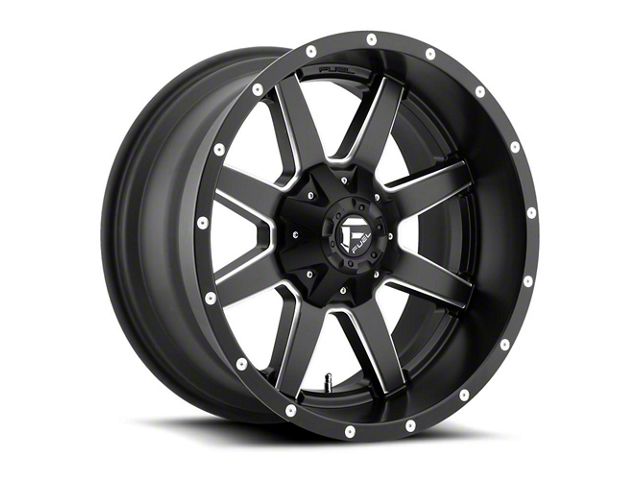 Fuel Wheels Maverick Matte Black Milled 6-Lug Wheel; 22x10; 10mm Offset (2024 Ranger)
