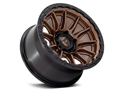 Fuel Wheels Piston Matte Bronze with Gloss Black Lip 6-Lug Wheel; 20x9; 1mm Offset (2024 Ranger)