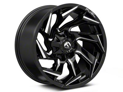 Fuel Wheels Reaction Gloss Black Milled 6-Lug Wheel; 24x12; -44mm Offset (2024 Ranger)