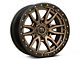 Fuel Wheels Rebel Matte Bronze with Black Bead Ring 6-Lug Wheel; 17x9; -12mm Offset (2024 Ranger)