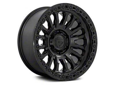 Fuel Wheels Rincon Matte Black with Gloss Black Lip 6-Lug Wheel; 17x9; 25mm Offset (2024 Ranger)