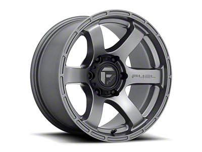 Fuel Wheels Rush Textured Anthracite 6-Lug Wheel; 17x9; -12mm Offset (24-25 Ranger)