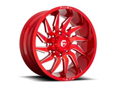 Fuel Wheels Saber Candy Red Milled 6-Lug Wheel; 24x12; -44mm Offset (2024 Ranger)