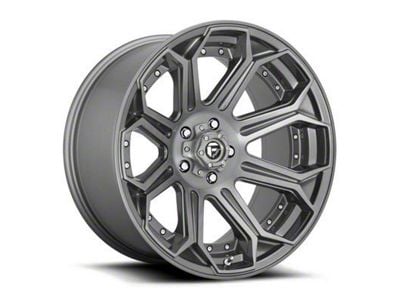 Fuel Wheels Siege Brushed Gunmetal Tinted Clear 6-Lug Wheel; 24x12; -44mm Offset (2024 Ranger)