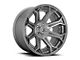 Fuel Wheels Siege Platinum Brushed Gunmetal 6-Lug Wheel; 20x9; 1mm Offset (2024 Ranger)