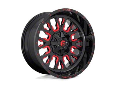 Fuel Wheels Stroke Gloss Black with Red Tinted Clear 6-Lug Wheel; 20x10; -19mm Offset (2024 Ranger)