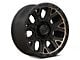 Fuel Wheels Traction Matte Black with Double Dark Tint 6-Lug Wheel; 17x9; 1mm Offset (2024 Ranger)