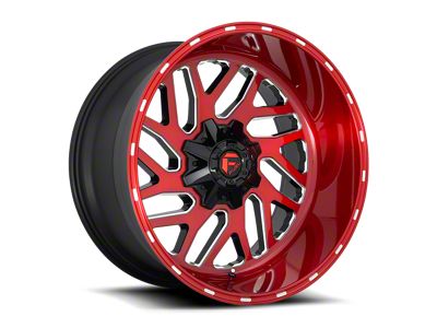 Fuel Wheels Triton Candy Red Milled 6-Lug Wheel; 24x12; -44mm Offset (2024 Ranger)